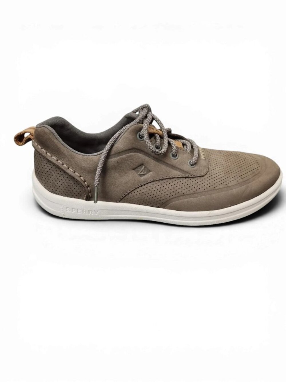 SPERRY Gamefish CVO Men’s Boat Shoes – Grey Nubuck Leather, Size 8